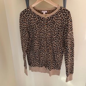 Merona Leopard Print Cardigan